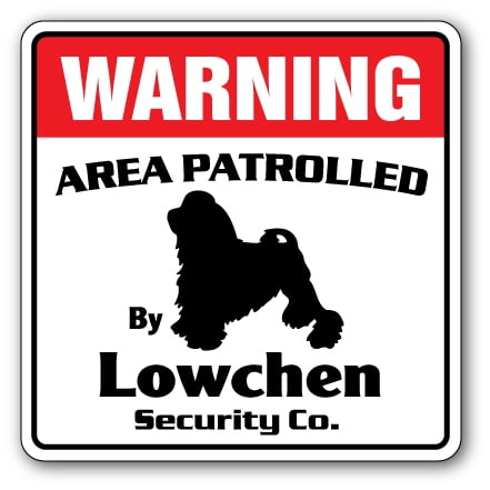 LOWCHEN Security Sign Area Patrolled by pet signs guard dog owner master funny