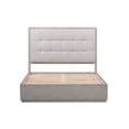 thumbnail image 3 of Upholstered Solid Wood Platform California King Bed with Storage Gray, 3 of 5