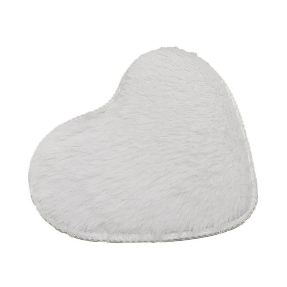 YUEHAO Heart Shaped Rug, Soft Absorbent Plush Microfiber Bathroom Rug, Non-Slip Machine Washable Shaggy Mats Carpet for Shower, Bedroom, Bathtub, 15.7x11.8 inch