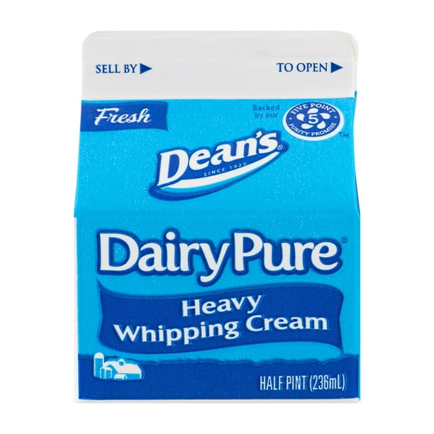 Dean S Dairy Pure Heavy Whipping Cream Half Pint Walmart Com Walmart Com