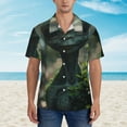 thumbnail image 2 of Gaeub Cute Saucerman With Big Eyes Print Men's Hawaiian Shirt,Button Down Short Sleeves Shirts,Tropical Beach Casual Button Down Shirts,XX-Large, 2 of 7