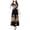 Black, variant on Women's Casual Dress Elegant O-Neck A-Line Long Sleeve Short Sleeve Printed Dress for Everyday Wear on Platform Black L