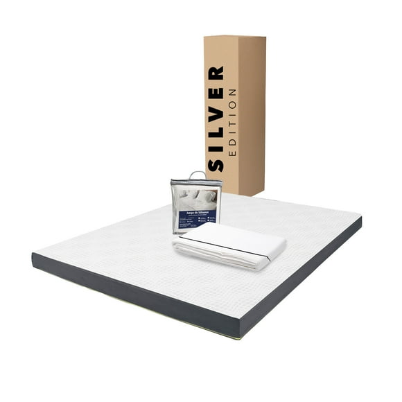 Colchón Matrimonial en Caja 10 cm Altura + Juego de Sábanas