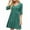 Green, variant on HERESOM Sun Dresses for Women Plus Size Women's Fashion Solid Middle Sleeves Round Neck Patchwork Dress