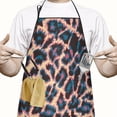 thumbnail image 2 of Leopard Print Pattern Apron-Garden Aprons for Women with Pockets-Cotton Linen Waterproof Kitchen Cooking Gardening Aprons Adjustable for Kitchen,Cooking,BBQ and Salon 33x27 Inch, 2 of 7