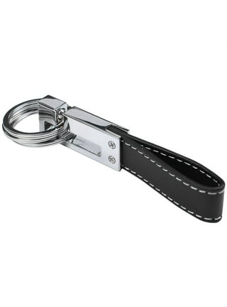 ✪ Men Leather Belt Loop Keychain Detachable Clips Belt Key Ring