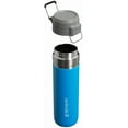 thumbnail image 3 of Quick Flip GO 24oz Stainless Steel Water Bottle with One-Hand Push Button, Leakproof for Hiking Camping Work, Blue, 3 of 6