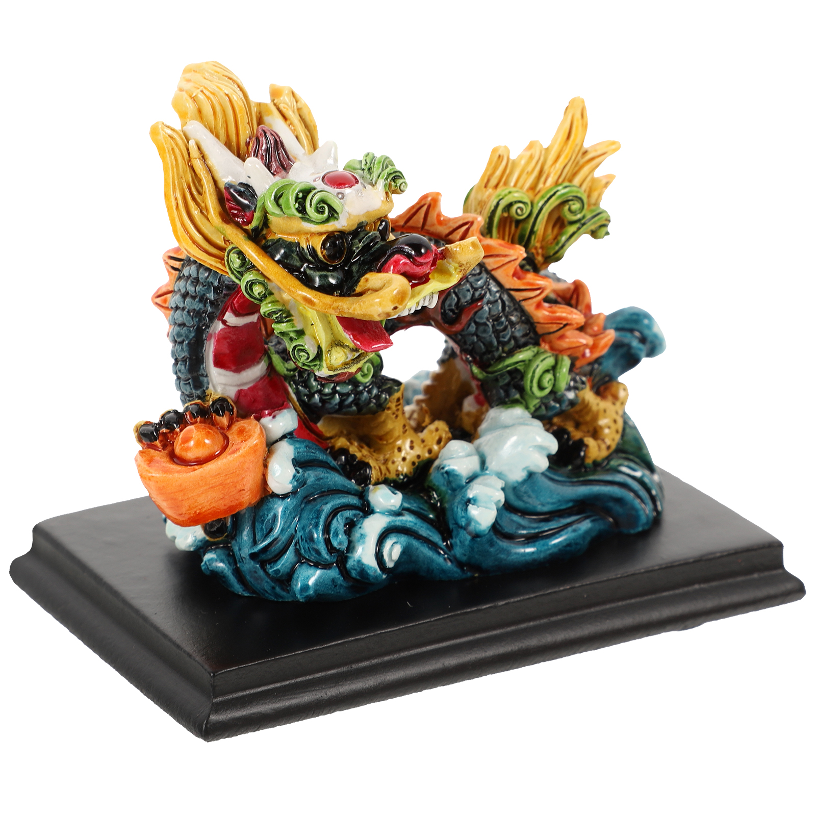 Resin Dragon Statue Chinese Desktop Dragon Sculpture Dragon Figurine