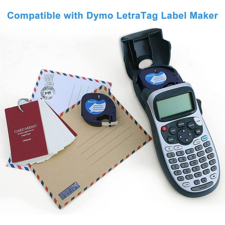 Dymo Cassettes ruban LT, S0721660, 4 m, 12 mm, blanc, plastique