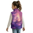 thumbnail image 3 of Pzuqiu Purple Dragon Kids Outerwear Vest Casual Soft Winter Lightweight Sleeveless Fleece Jacket with Pocket Stretchy Full Zip Fall Outfits Fashion Clothing for Girls Size 11-12, 3 of 7