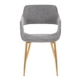 thumbnail image 6 of Margarite Chair, Upholstered Dining Chairs, Mid-Century Modern Dining Chair, Kitchen Chairs for Dining Table, Dining Chairs Set of 2 (Grey Fabric), 6 of 8