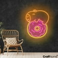 thumbnail image 2 of Craftnamesign Capy Donut Neon Led Light, Capybara Wall Art, Donut Shop Wall Decor, 2 of 5