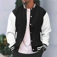 thumbnail image 2 of Zhuashum Men Winter Jackets Fashion Varsi Ty Jacket Casual Slim Fit Cotton Letterman Baseball Bomb Er Jackets Urb An Classic College Jacket Durable Weekend Men Clothes Black L, 2 of 8