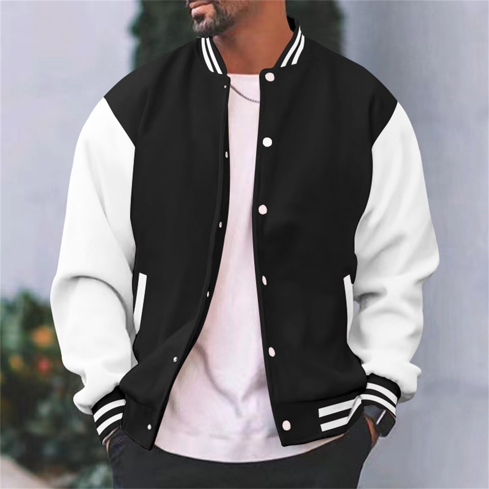 MKLEKYY Mens Heated Jacket Men's Fashion Varsi Jacket Causal Slim