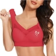 thumbnail image 4 of Wireless Side Support Bra Full Support Bras for Women Bras for Senior Women Breathable Back Bra Soft Back Closure Bra Casual Back Hook Bra, 4 of 8