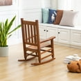 thumbnail image 4 of BplusZ Paint Wood Child's Porch Rocker Rocking Chair Indoor, Brown, 4 of 8