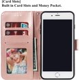 thumbnail image 2 of Mandala Case for iPhone SE(5G) 2022 iPhone 7 iPhone 8 iPhone SE 2020, Premium Leather Flip Wallet Card Slots Magnetic Stand Ultra Slim Case with Lanyard, Embossed Flip Cover-Rose Gold, 2 of 16