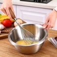 thumbnail image 2 of Stainless Steel Wire Whisk for Cooking, Wooden Handle Kitchen Multi Function Non Stick Balloon Whisk Egg Beater for Blending Whisking Beating Frothing Stirring Batters, 2 of 8