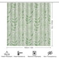 thumbnail image 2 of Bathroom Rugs 4 Piece with Shower Curtain Sets, Sage Green Leaf Stripe Pattern Printed on Cute Shower Curtain Sets with Rugs, Designed for Farmhouse Boho Contemporary Bathrooms, 72 x 72 inches, 2 of 8
