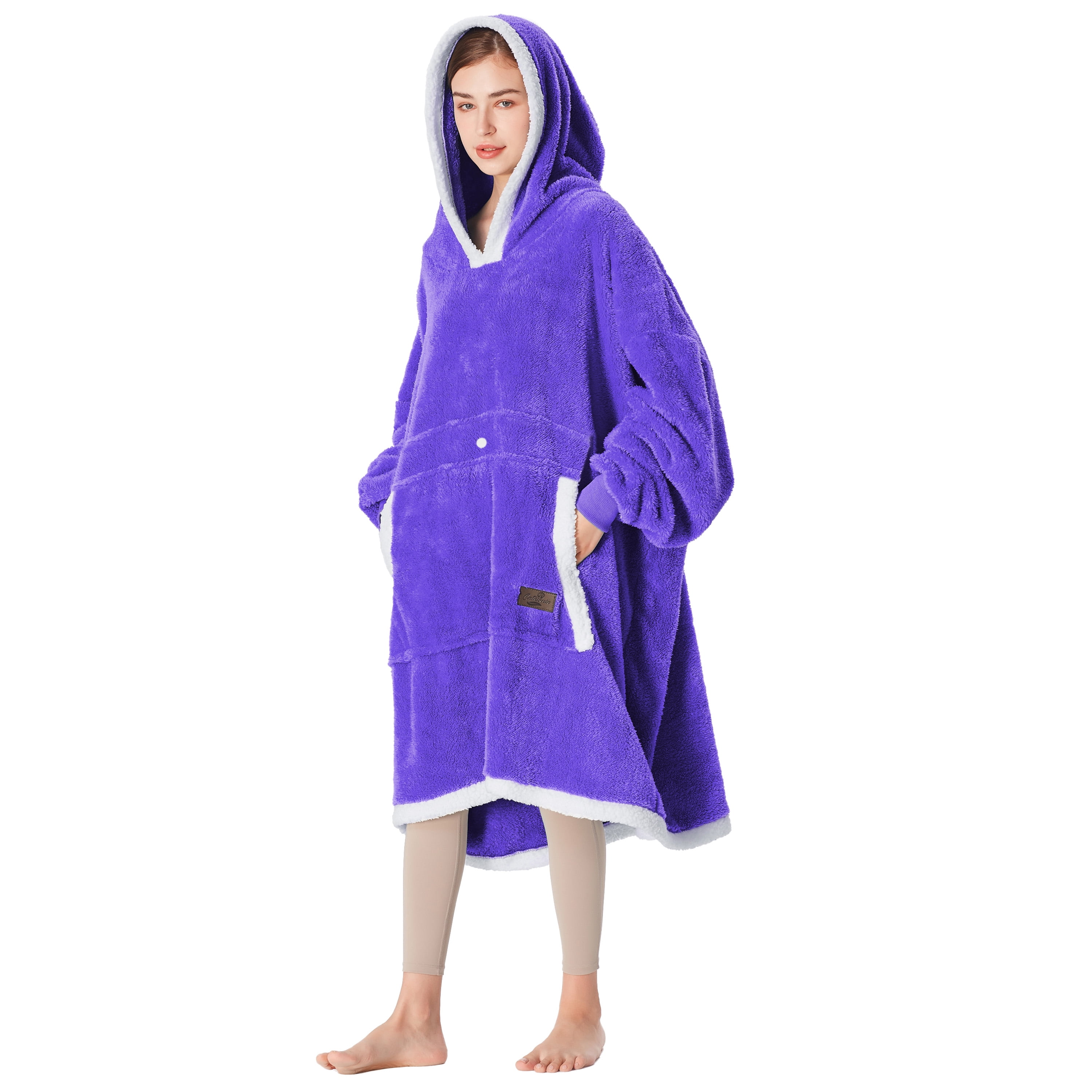 Catalonia Oversized Hoodie Blanket Sweatshirt,  Wearable Sherpa Fleece Giant Pullover for Adults Men Women Teenagers Wife Girlfriend Gift