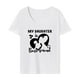 thumbnail image 5 of Camiseta para mujer Camiseta básica Moda Streetwear Camisa de cuello redondo para viajes de vacaciones SG, 5 of 10