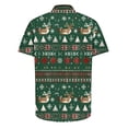thumbnail image 2 of Men's Christmas Shirt Xmas Hawaiian Shirts Santa Claus Reindeer Shirt Funny Snowman Printed Blouse Button Down Shirts Christmas Lapel Pullover Soft Comfortable Vacation Tops for Men S-5XL, 2 of 5
