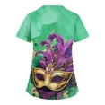 thumbnail image 3 of Hearthz Mardi Gras Womens Scrub Tops Print Fat Tuesday Carnival Womens Tshirts V Neck Short Sleeve Nurse Uniforms with Pocket S-5XL, 3 of 4