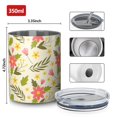 thumbnail image 4 of Floral 12oz Stainless Steel Coffee Mug – Double-Wall Insulated Cup with Spill-Resistant Lid, 360° Full-Print Design, Keeps Drinks Hot & Cold for Home, Office, Travel,Thanksgiving,Christmas, Spring, 4 of 5