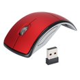 thumbnail image 1 of Souris sans fil intelligente et fine, mini souris portable 2,4 GHz avec récepteur USB pour ordinateur portable et tablette de bureau, rouge, 1 of 4