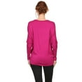 thumbnail image 4 of Moa Collection Women's Relaxed Fit Tunic Top Dolman Sleeve Knit Casual Style, 4 of 4