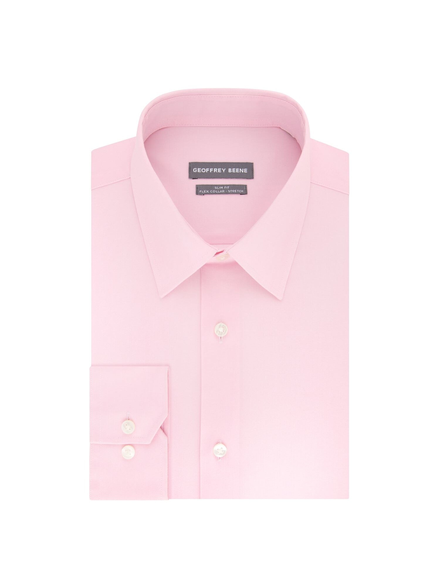 GEOFFRY BEENE Mens Pink Collared Dress Shirt Slim Size M 15/15.5 32/33