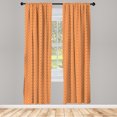 thumbnail image 4 of Ambesonne Polka Dot Window Curtains, Orange Back With Spots, Each 28" W x 63" L, Pale Vermilion White, 4 of 4