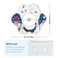thumbnail image 6 of Bingfone Three Gnome Independence Day Soft Bibs For Baby Boy Girl 360 Rotate Petal Absorbent Bibs Washable For Drooling Teething, 6 of 9
