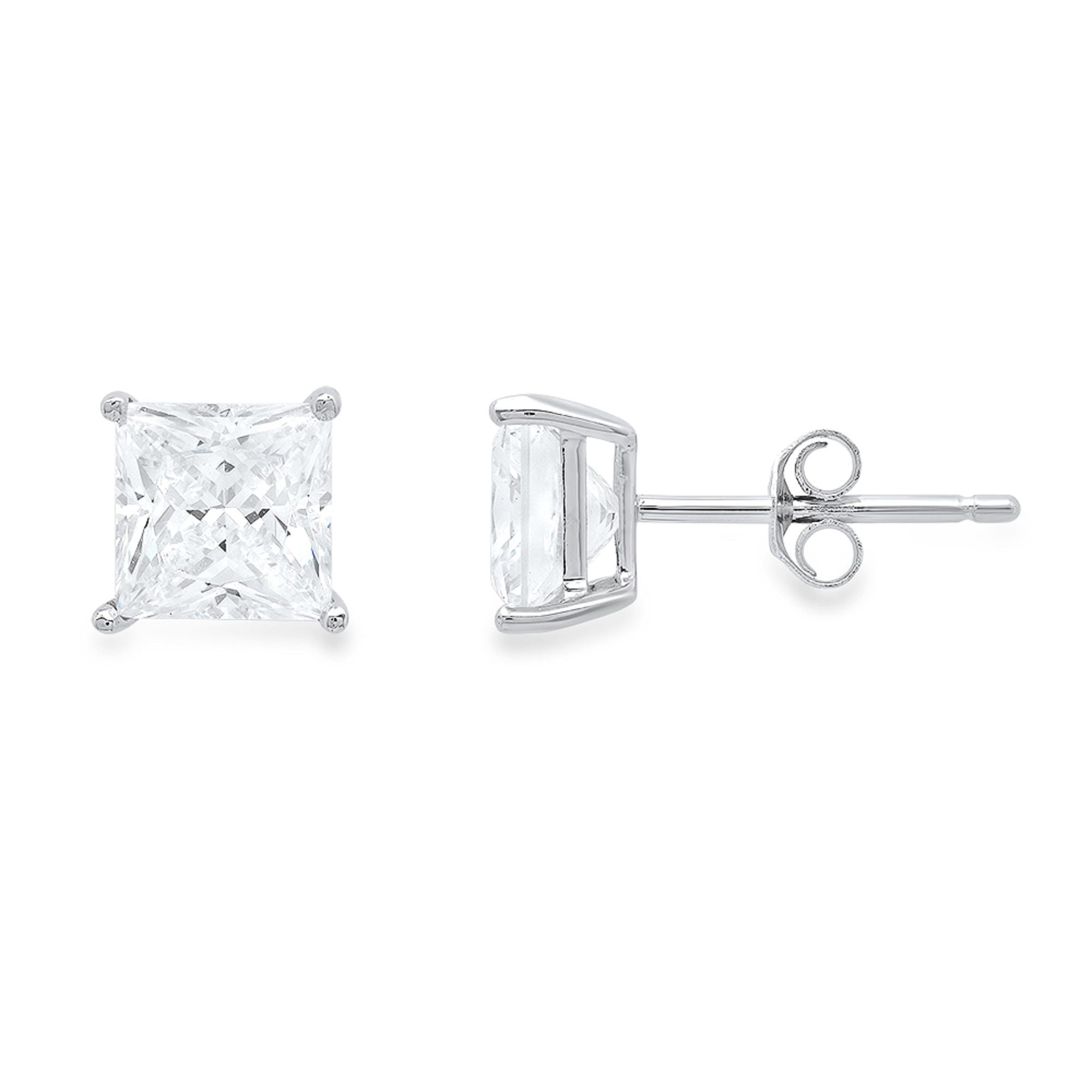 Genuine Diamond Heart Studs Earrings 14K Gold Fine Jewelry Details about   0.03 Ct 