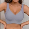 thumbnail image 2 of Alun Push up Seamless Bras for Women Wireless Supportive Anti-Sagging No Underwire Plunge Bra Fashion Texture Design Full Coverage Beauty Back Soft Comfort Bralettes Purple L, 2 of 4