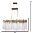 thumbnail image 3 of Varaluz Lighting - Matrix - Eight Light Linear Pendant-Matte Black/French Gold, 3 of 7