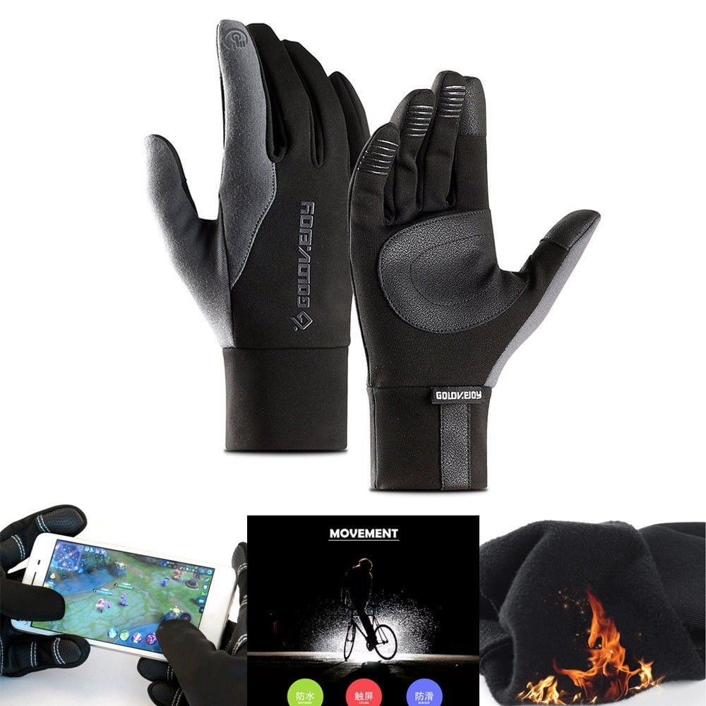 Mens Unisex Leather Gloves Touch Screen Thinsulate Lined Driving Warm