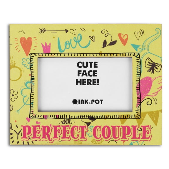 Inkdotpot Perfect Couple PhotoMagnetFrame-MagneticPhotoFramesFor Refrigerator Magnets- MiniPhotoFrames- Cute Gift ForCouples/ Anniversay | 8 x 10 cm