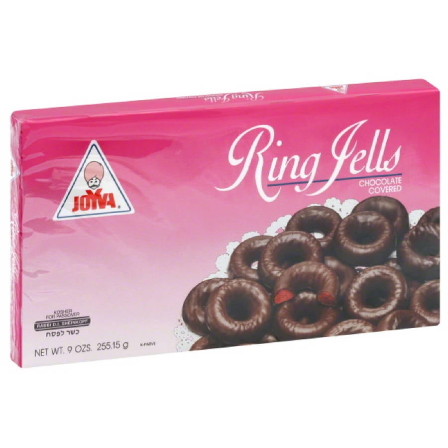 Joyva Chocolate Covered Jelly Rings, 9 oz, (Pack of 12)