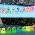 thumbnail image 4 of Sunjoy Tech 100Pcs Candy Color Glow in The Dark Duck Sculptures Vivid Appearance Mini Luminous Resin Duck Sculptures Home Decor, 4 of 7