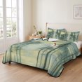 thumbnail image 2 of Full Quilt Set 78''x90'', Green Forest Lightweight Summer Bedspread Coverlet Set with 2 Pillow Shams, Modern Oil Painting Art Botanical Breathable All Season Quilt Bedding for Bedroom/Guest Room, 2 of 9