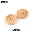 thumbnail image 1 of BUYISI 20 Wooden Buttons In Natural Wood Color Perfect For Clothing And Handmade Items 20Mm, 1 of 4