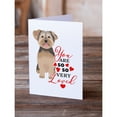 thumbnail image 2 of Yorkie Chocolate #2 so Loved Greeting Cards and Envelopes Pack of 8 7 in x 5 in, 2 of 3