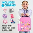 thumbnail image 5 of Fit + Fresh Charm Insulated Lunch Bag For Kids, Boys+Girls With Shoe Charm Slots, Pink, 5 of 6