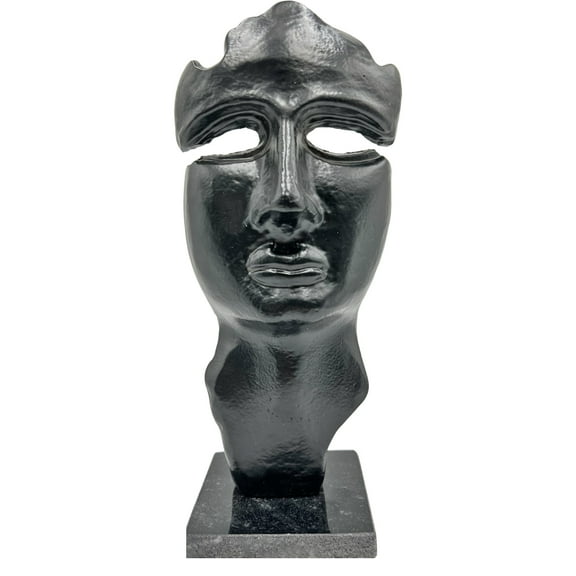 Bergamo Art Decorative Handmade Aluminum 12 inch Abstract Face Sculpture