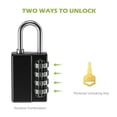 thumbnail image 4 of KeeKit Combination Padlock, 4 Digit Combination Lock, Resettable Waterproof Gate Lock for Locker, Gym, Fence, Case, School & Employee Locker, Toolbox – 2 Pack, Black, 4 of 4