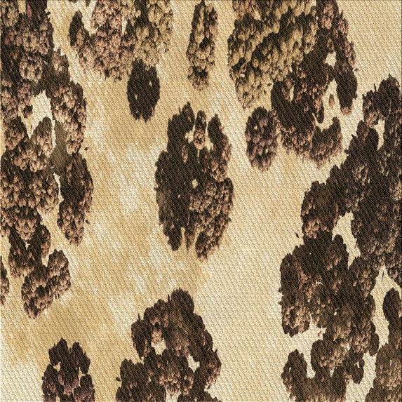 Ahgly Company Indoor Square Patterned Macaroni and Cheese Yellow Area Rugs, 5' Square