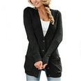thumbnail image 2 of Women's Cable Knit Cardigan Open Front Long Sleeve Button Down Coat Casual Loose Soft Sweaters Outerwear Ladies Clothes, 2 of 8