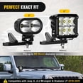 thumbnail image 4 of Nilight Light Mounting Bracket Hood Cowl Mount Brackets for Front A-Pillar Auxiliary Offroad LED Work Pods Lights on Jeep Wrangler JL JLU Gladiator JT 2018 2019 2020 2021 2022 2023 2024 2025, Black, 4 of 8