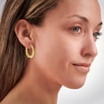 thumbnail image 2 of Women's Gold Hoop Earrings Large Bamboo Earrings for Party Fashion Jewelry Set, 2 of 2